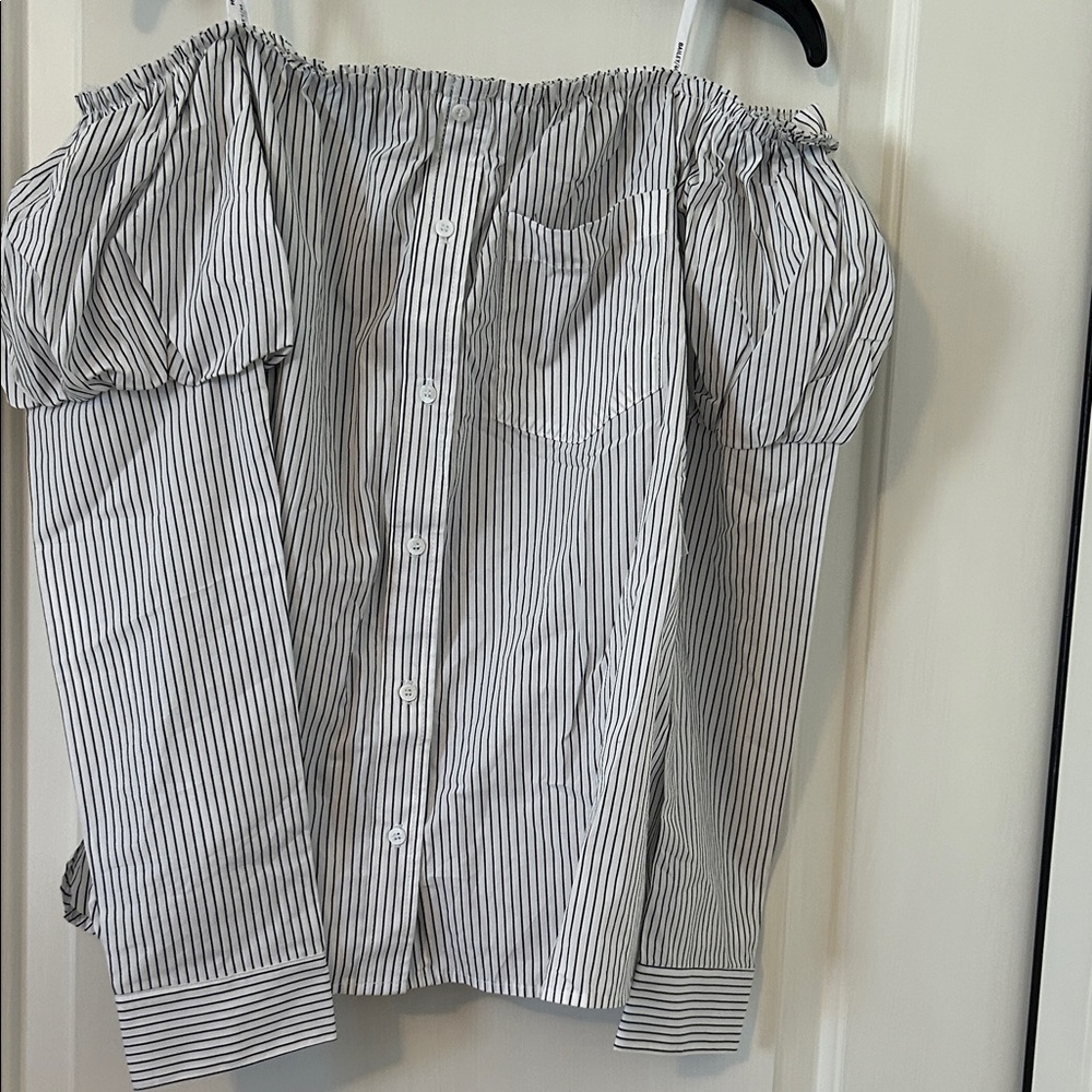 Striped Off-Shoulder Blouse